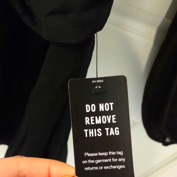 NWT Express Wrap Black Chiffon Surplice Dress Size S - Picture 5 of 10